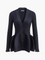 Elisa V-Neck Ruffle Button Cardigan - Navy
