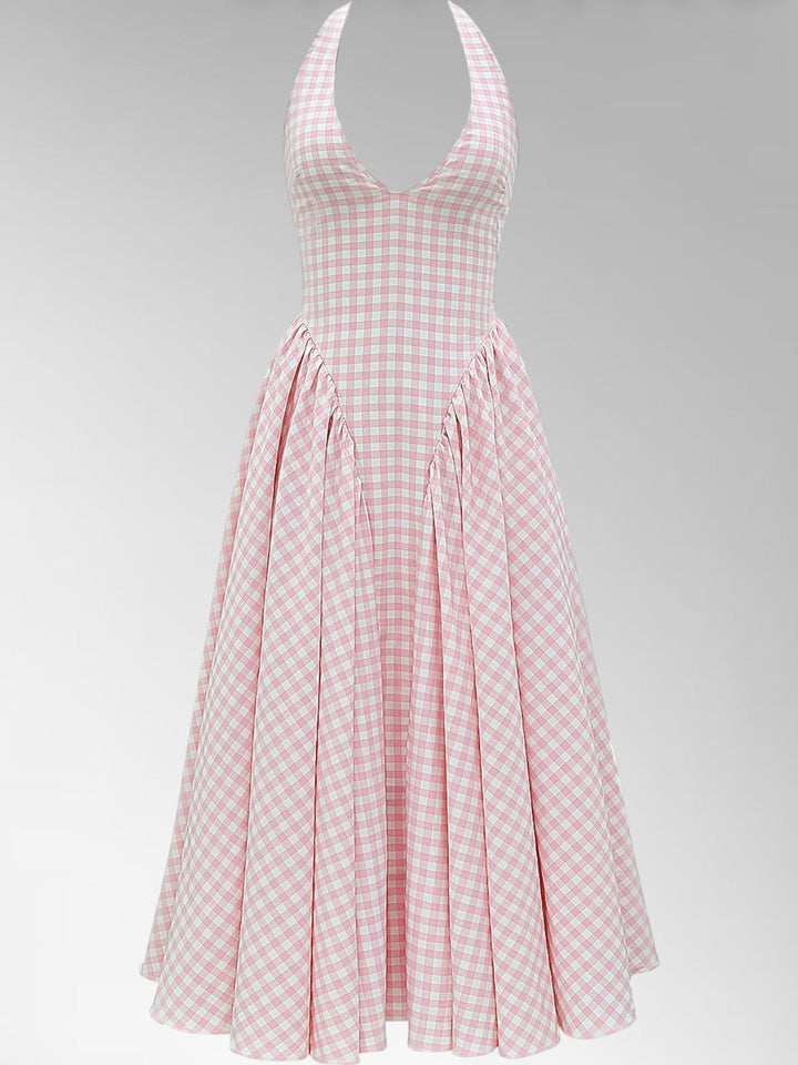 Luna Strawberry Halter Midi Dress