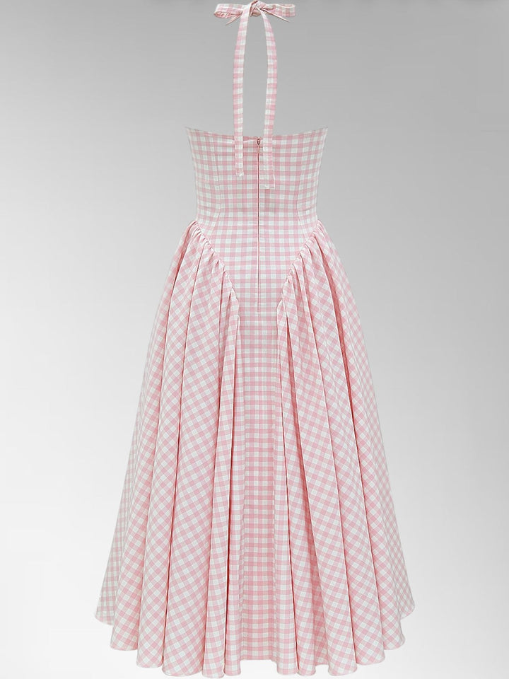 Luna Strawberry Halter Midi Dress