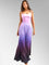 Samara Purple Lace Up Maxi Dress - Purple