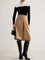 Clara Magnet Closure Pockets Pleated Skirt - Khaki
