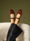 Vivara Velvet Ballet Flats Shoes - Brown