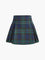 Zara Checked Zipper Mini Skirt - Navy