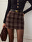 Grace Plaid Tweed Mini Skirt - Red