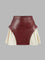 Nora Block Faux Leather Mini Skirt - Burgundy