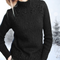 Oceane™ – Elegant Turtleneck Sweater - Black