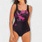 Dorian - Shaping Swimsuit - Black and Pink