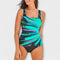 Dorian - Shaping Swimsuit - Green-Black