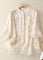 Kourtney™ | Chic Blouse with Embroidered Accents - Beige