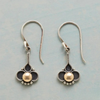 Bohemian Clover Pearl Silver Earrings