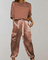 Miriam - Silky Cargo Lounge Set - Brown