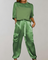 Miriam - Silky Cargo Lounge Set - Green