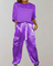 Miriam - Silky Cargo Lounge Set - Lilac