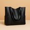 Ava - Genuine Leather Shoulder Bag - Black