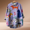 Geraldine | Women's Shirt with Dog Print - Purple