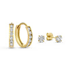 Dara Brillane Stone Earrings Set | Gold 14k