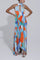 Isla – Elegant Halter Pleated Maxi Dress - Multicolor