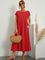 Cindy | Stylish Casual Maxi Dress - Red