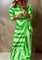 Olivia - Printed Waist-Cinching Shirt Dress - Green