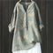 Anny | Floral Button-Down Blouse - Grey