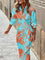 Clarissa | Striped Midi Shirt Dress - Light Blue