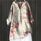 Anny | Floral Button-Down Blouse - Red