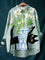 Rebecca | Stylish Cat Print Shirt - Light Green