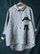 Sydney | Cute Cat Pocket Shirt - Blue