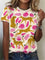Avrille | Stylish T-shirt with Dog Print - Beige-Leopard