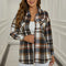 Sam | Stylish Checkered Button-Up Shirt - Khaki