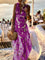 Amy | Elegant Floral Maxi Dress - Purple
