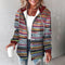 Martina™ | Women's Mesh Button Placket Jacket - Multicolored