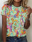 Avrille | Stylish T-shirt with Dog Print - Green-Dog