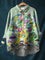 Chloe | Stylish Artistic Button-Down Shirt - Mint Green