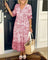 Luna - Elegant Floral V-Neck Dress - Red (Almost sold out)