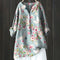 Anny | Floral Button-Down Blouse - Sky Blue