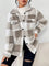 Martin | Stylish Plaid Fleece Jacket - Khaki