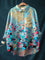 Rose | Vibrant Floral Print Shirt - Sky Blue