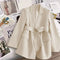 Lily™ - Trendy Lace-up Blazer - Beige
