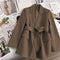 Lily™ - Trendy Lace-up Blazer - Brown