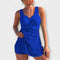 Isabella - Two-Piece Swimsuit with Skirt - Blue