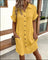 Aria - Classic Polo Casual Dress - Yellow