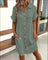 Aria - Classic Polo Casual Dress - Green