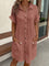 Aria - Classic Polo Casual Dress - Red