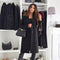 Adele - Crest Structured Longline Coat - Black