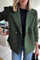 Nita - Elegant Knit-Sleeve Blazer - Green
