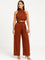 Luna Silk Summer Two-Piece Set - Red