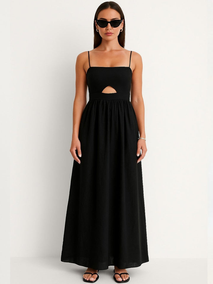 Ella Cutout Pockets Maxi Dress