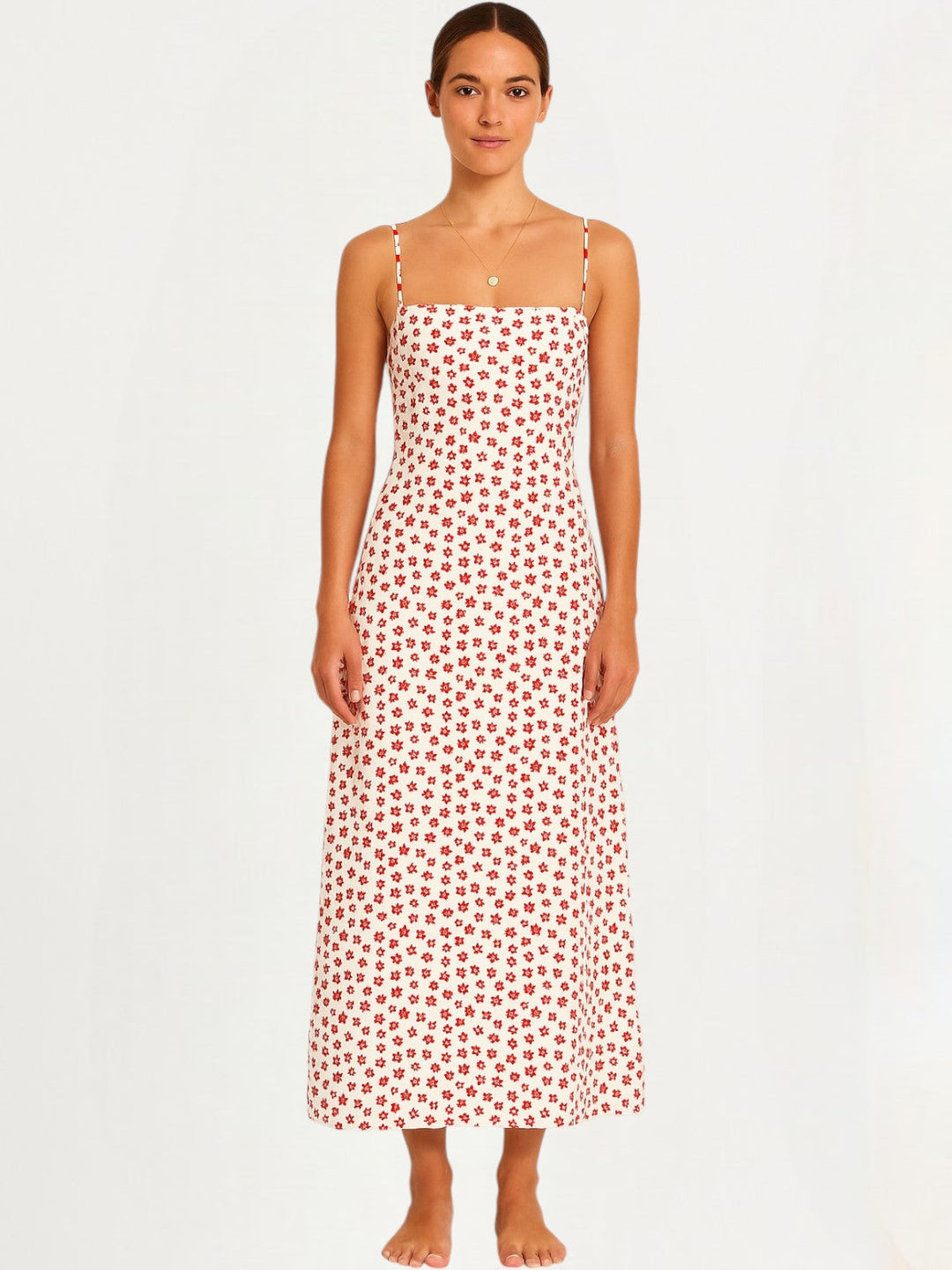 Holly Floral Print Backless Maxi Dress