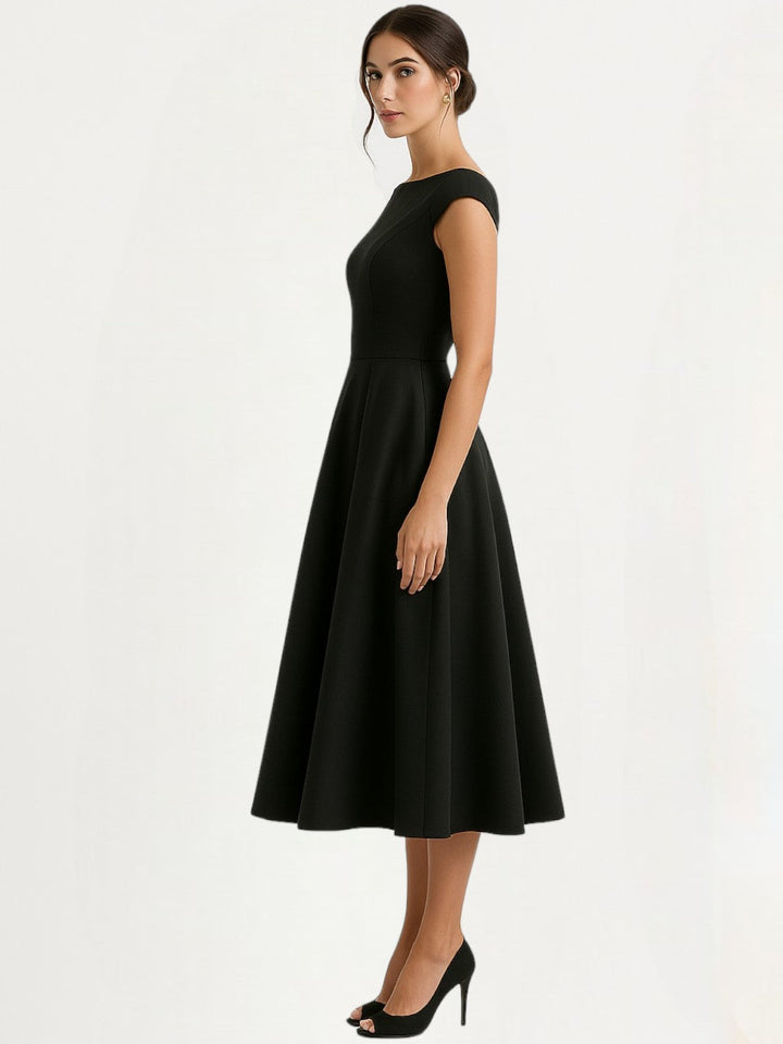 Sophie Vintage Satin Midi Dress